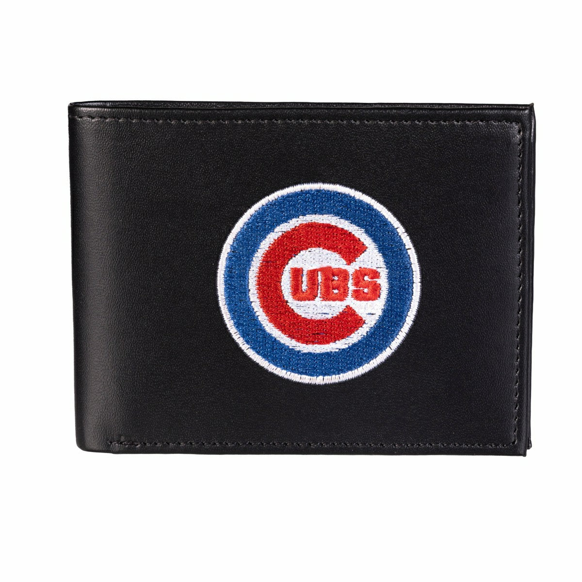 Team Sports America Value - Chicago Cubs Black Bi-Fold Embroidered Wallet w/ RFID Blocking