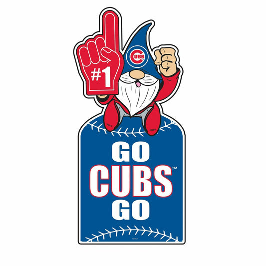 Team Sports America Best Seller - Chicago Cubs Gnome Metal Sign 10"L x 30"H