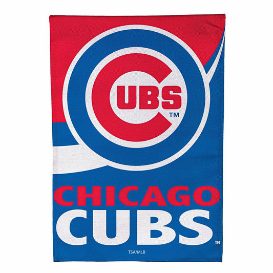 Team Sports America Exclusive - Chicago Cubs Burlap House Flag