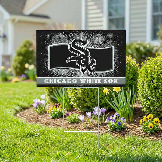 Team Sports America Best Seller - Chicago White Sox Yard Sign, Patriotic