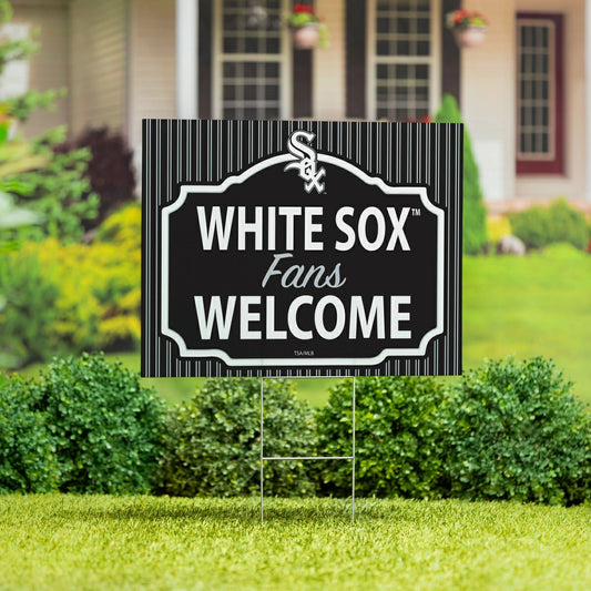 Team Sports America Trending - Chicago White Sox Coroplast Yard Sign, "Fans Welcome"