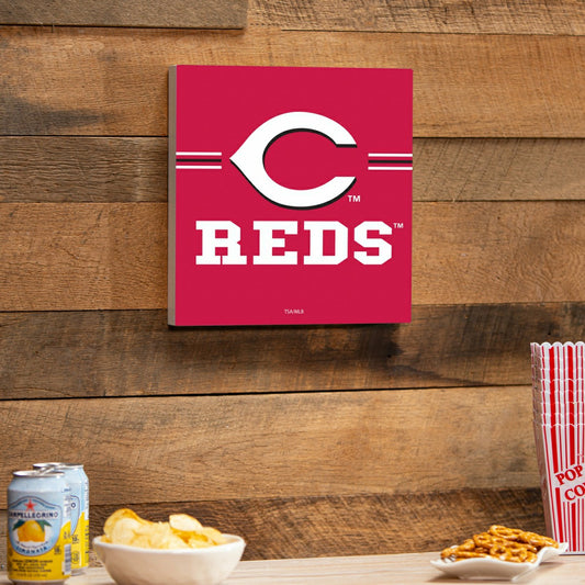 Team Sports America Exclusive - Cincinnati Reds Wood Wall Sign, 12x12