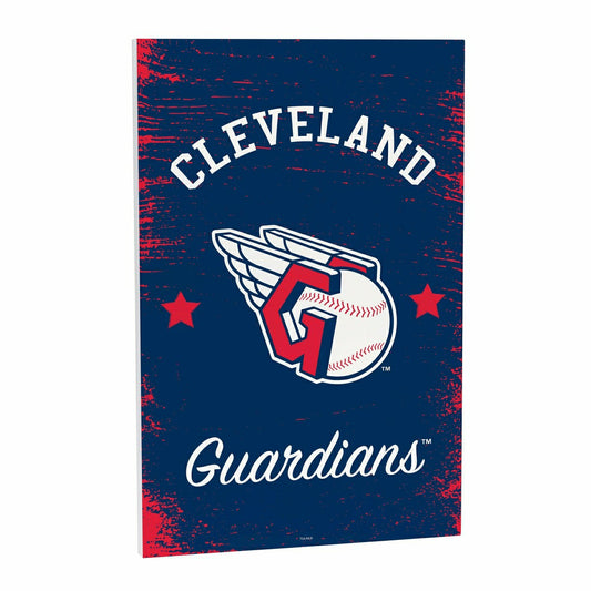 Team Sports America Recommended - Cleveland Guardians Wood Wall Sign, 16x24