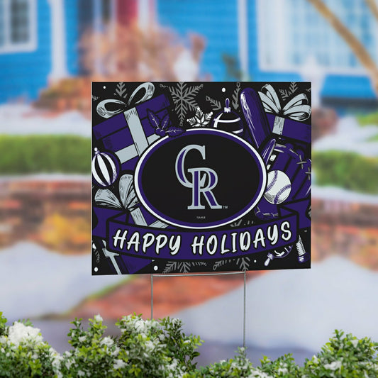 Team Sports America Recommended - Colorado Rockies Yard Sign, Holiday