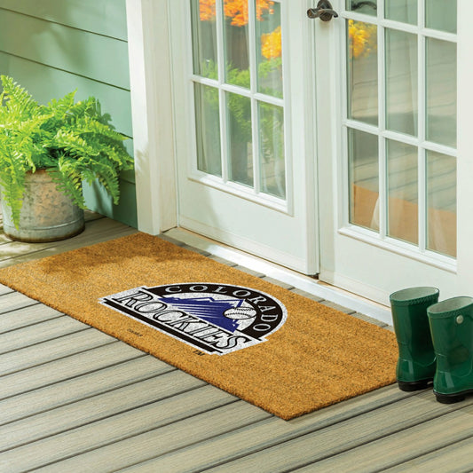 Team Sports America Essential - Colorado Rockies Extra Large Full Color Coir Mat, 60"x24"