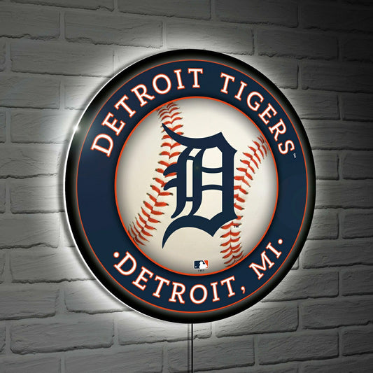 Team Sports America Value - Detroit Tigers Baseball Large Round Edgelite LED Decor