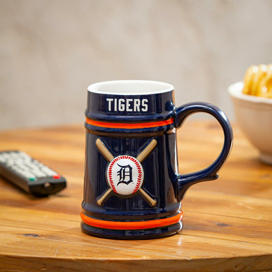 Team Sports America Recommended - Detroit Tigers Ceramic Stein Cup, 24oz