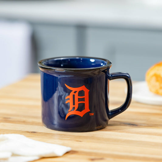 Team Sports America Classic - Detroit Tigers Ceramic Camp Cup with Enamel Finish, 14oz