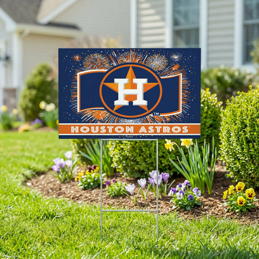 Team Sports America Exclusive - Houston Astros Yard Sign, Patriotic