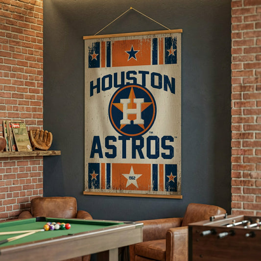 Team Sports America Classic - Houston Astros, Canvas Wall Tapestry, Large, 54x36