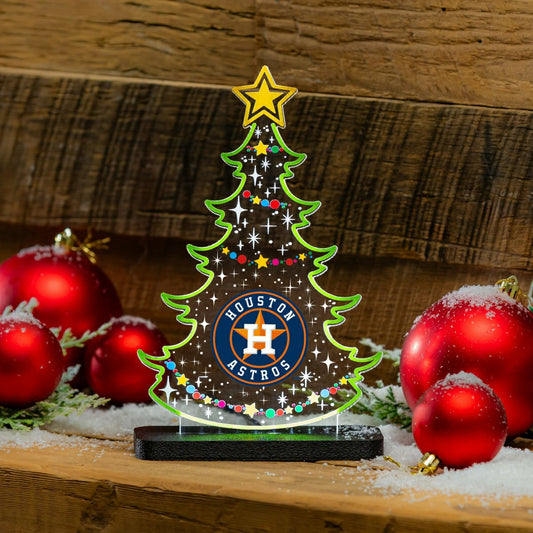 Team Sports America Everyday - Houston Astros Baseball Holiday Tree Desklite LED Decor