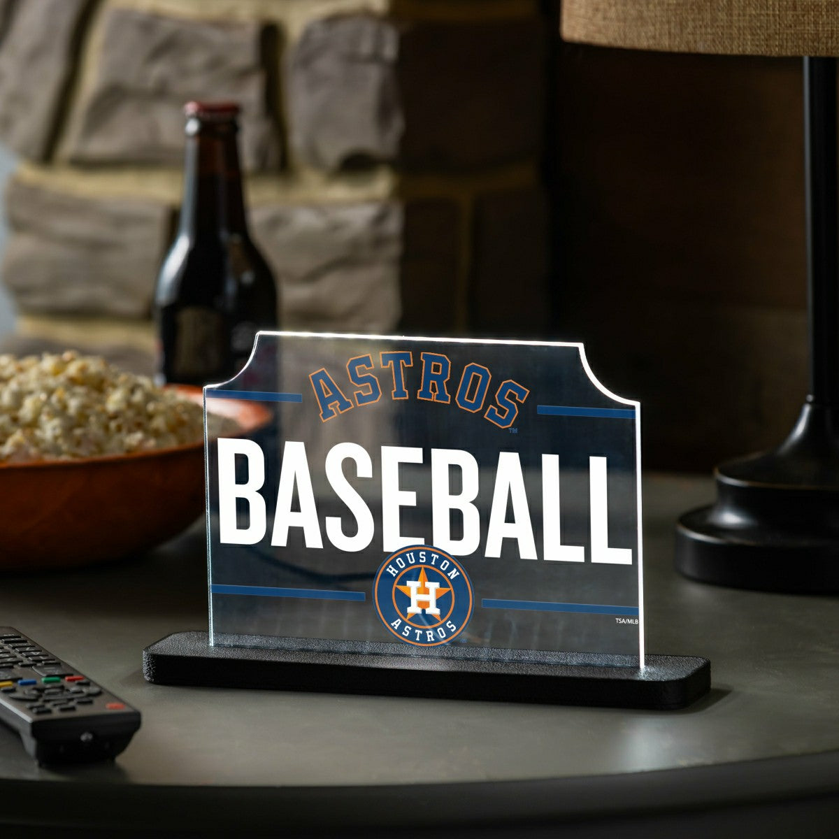 Team Sports America Trending - Houston Astros Baseball Rectangle Desklite LED Decor