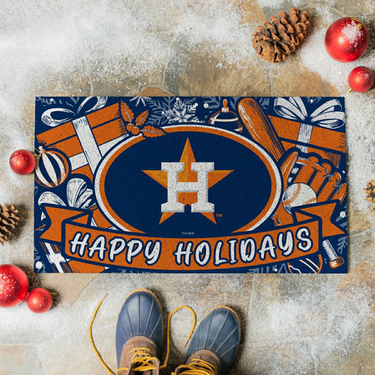 Team Sports America Exclusive - Houston Astros Holiday PVC Mat, 28"x16"