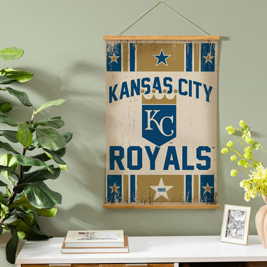 Team Sports America Recommended - Kansas City Royals, Canvas Wall Tapestry, Medium, 36x24