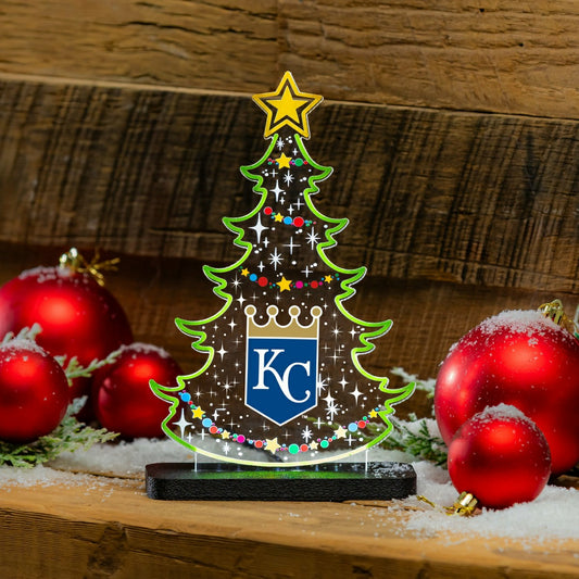 Team Sports America Signature - Kansas City Royals Baseball Holiday Tree Desklite LED Decor