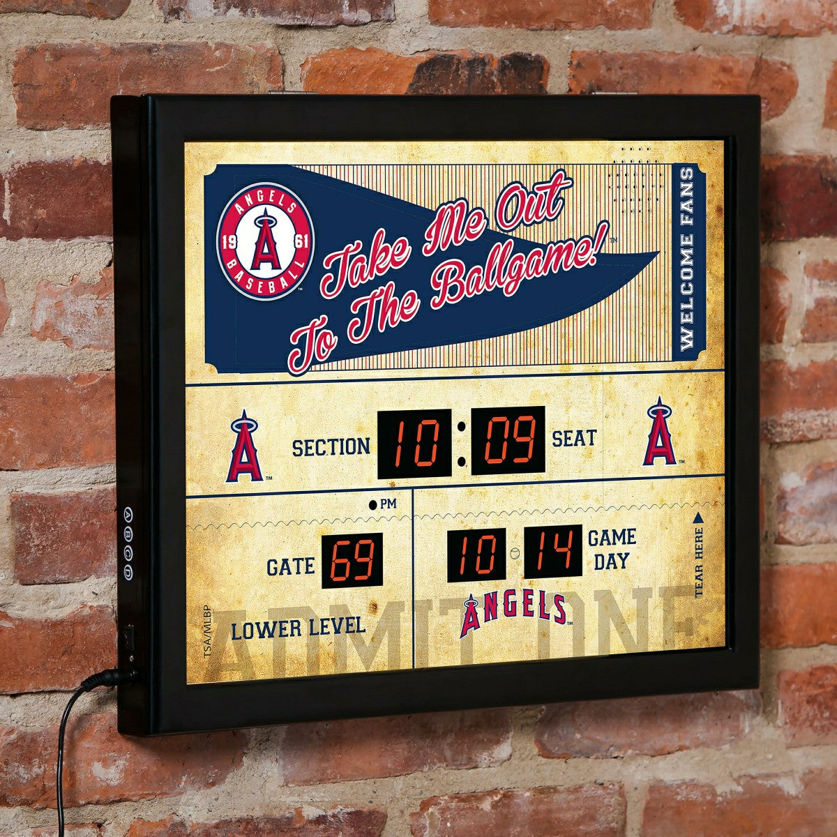 Team Sports America Recommended - Scoreboard Wall Clock, Los Angeles Angels