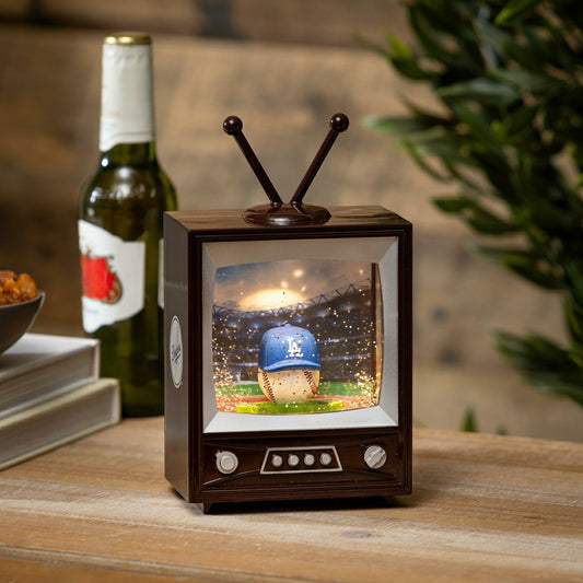 Team Sports America Best Seller - Los Angeles Dodgers Vintage TV Water Lantern
