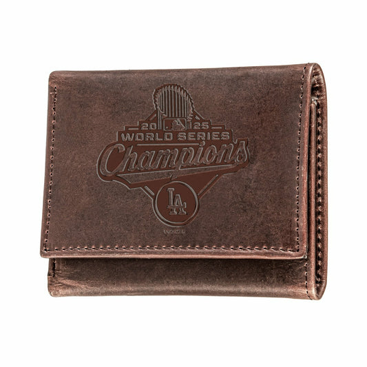 Team Sports America Essential - Los Angeles Dodgers, World Series 2025 Wallet, Tri-fold, Brown