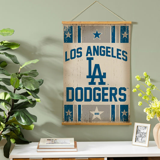 Team Sports America Signature - Los Angeles Dodgers, Canvas Wall Tapestry, Medium, 36x24