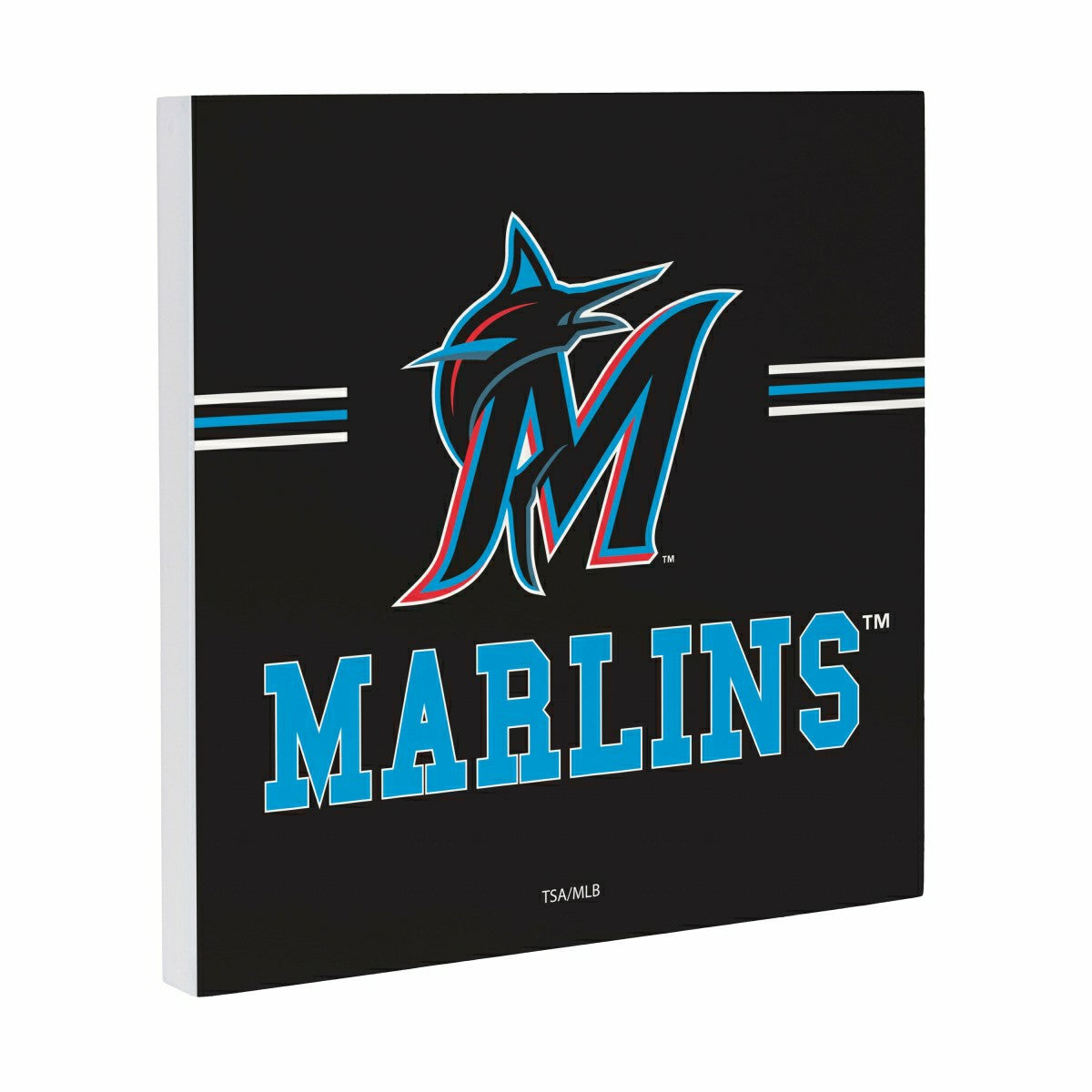 Team Sports America Exclusive - Miami Marlins Wood Wall Sign, 12x12