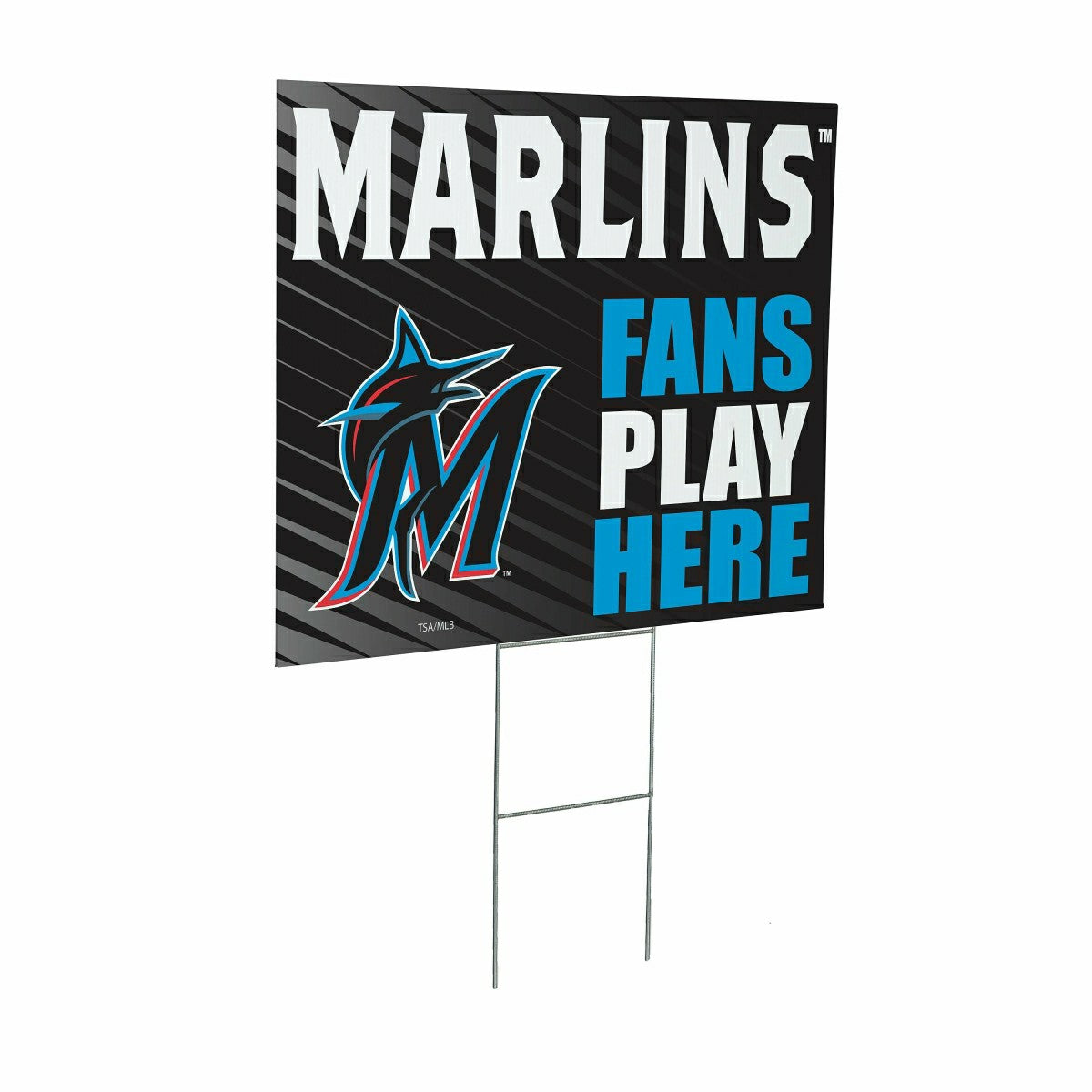 Team Sports America Best Seller - Miami Marlins Coroplast Yard Sign "Fans Play Here"