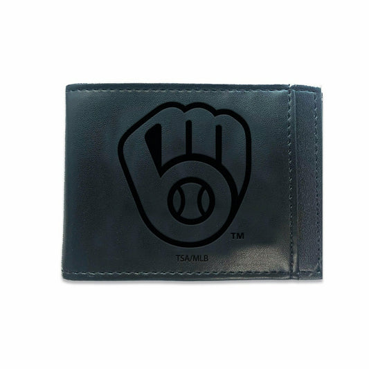 Team Sports America Classic - Milwaukee Brewers Front Pocket Wallet w/ RFID Blocking Black