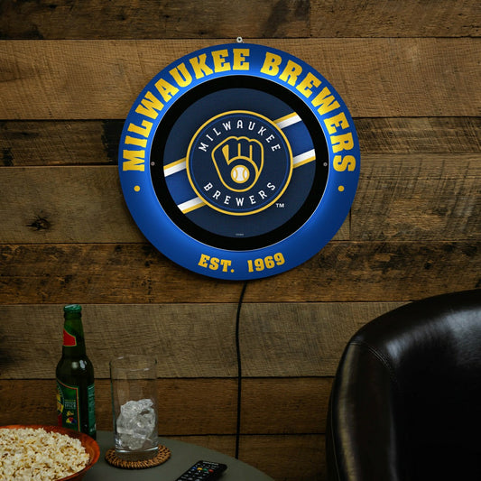 Team Sports America Trending - Milwaukee Brewers, Metal Lite, Round