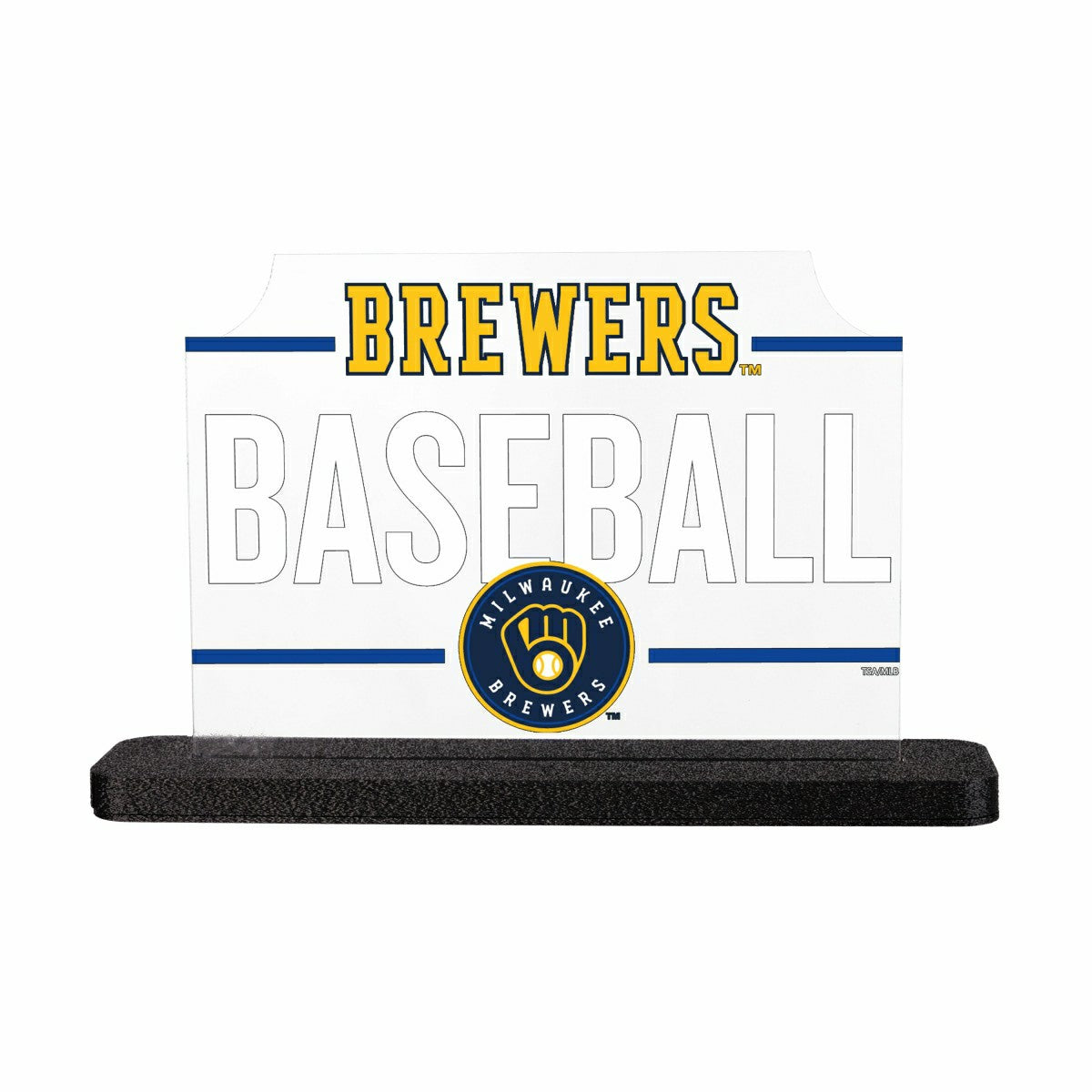 Team Sports America Classic - Milwaukee Brewers Baseball Rectangle Desklite LED Decor