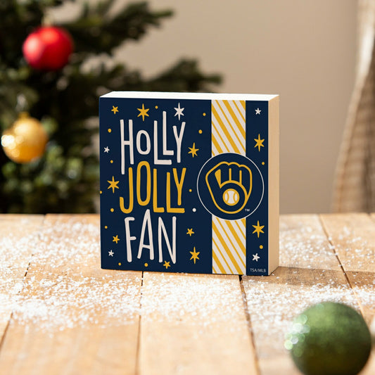Team Sports America Exclusive - Milwaukee Brewers Block, Holiday, 6x6