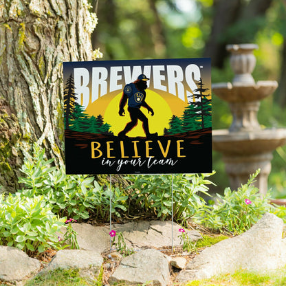 Team Sports America Value - Milwaukee Brewers Yard Sign, Bigfoot