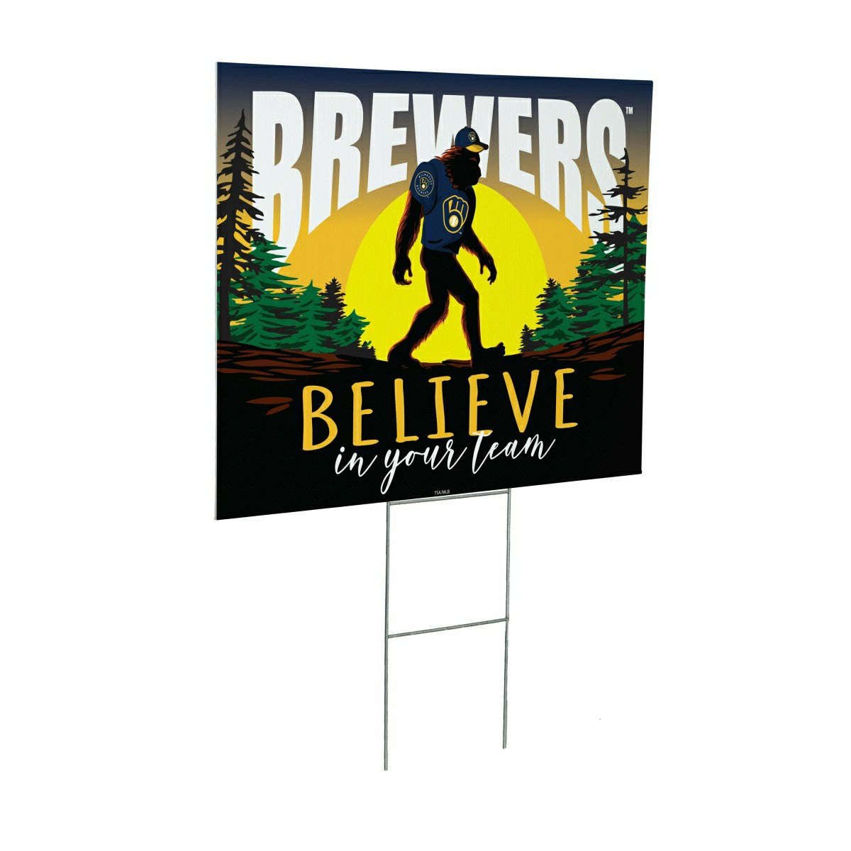 Team Sports America Value - Milwaukee Brewers Yard Sign, Bigfoot