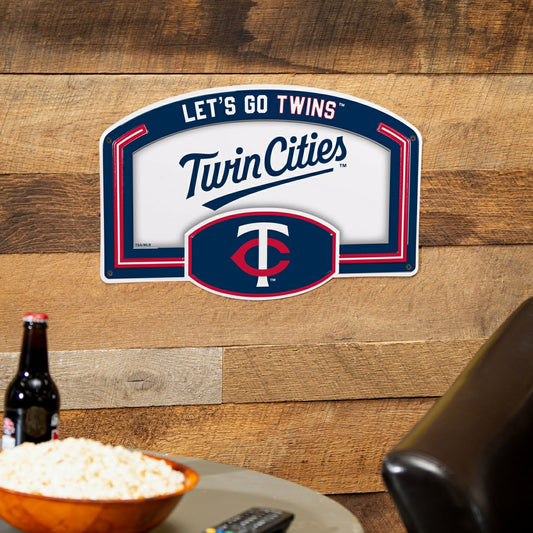 Team Sports America Classic - Minnesota Twins USA Embossed Steel Wall Sign, 11" x 17"