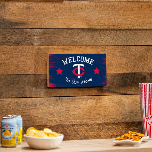 Team Sports America Signature - Minnesota Twins Wood Wall Sign, 6x11