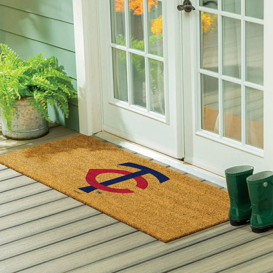 Team Sports America Essential - Minnesota Twins Extra Large Full Color Coir Mat, 60"x24"