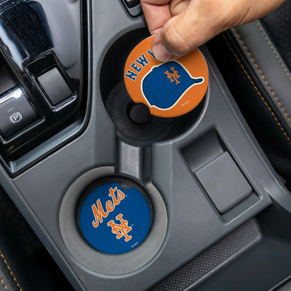 Team Sports America Value - New York Mets Car Coaster Set, 2pc
