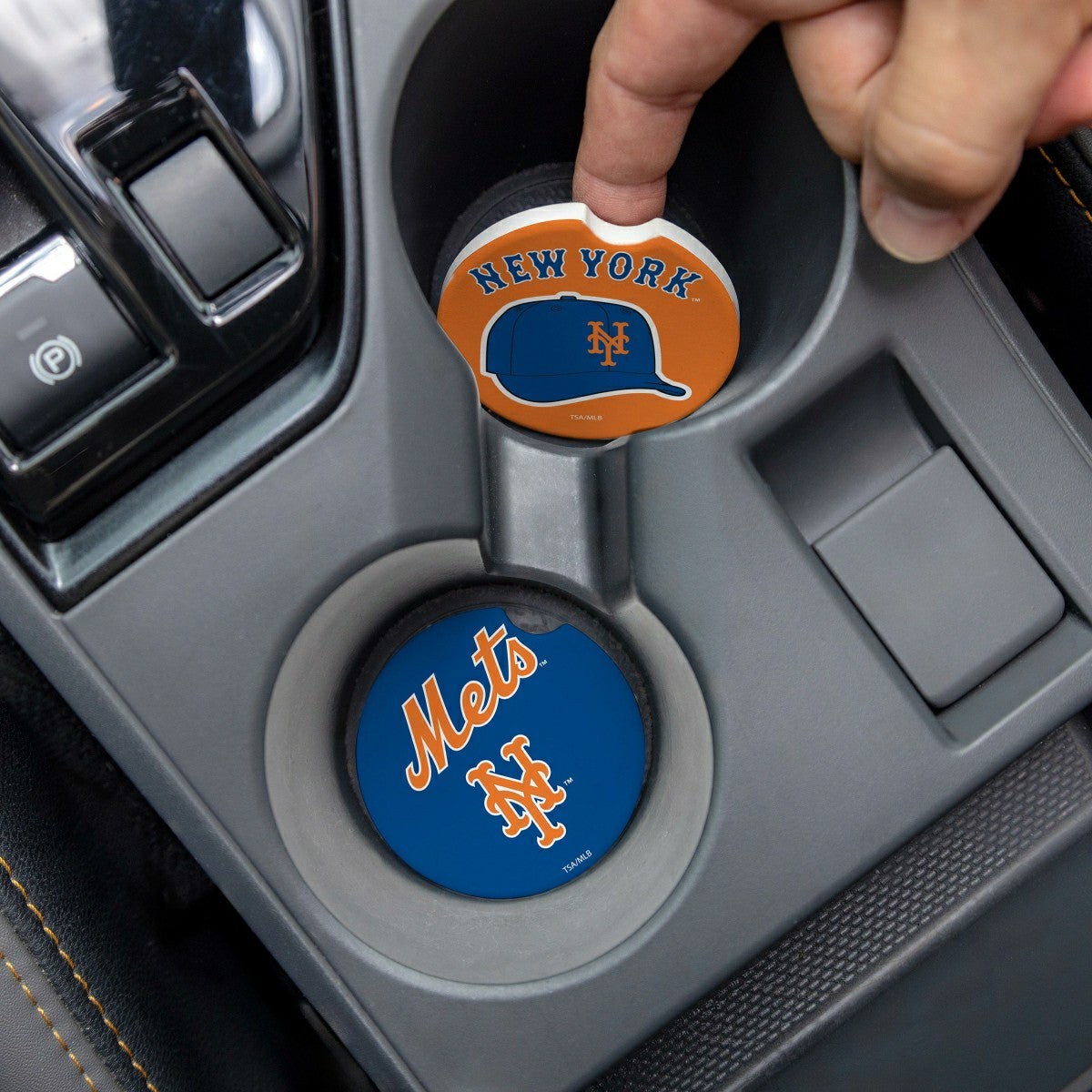 Team Sports America Value - New York Mets Car Coaster Set, 2pc