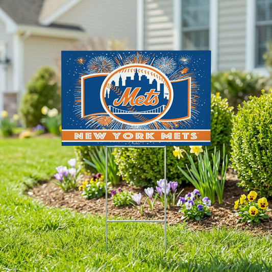 Team Sports America Trending - New York Mets Yard Sign, Patriotic