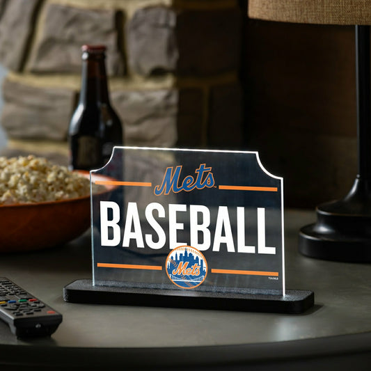 Team Sports America Exclusive - New York Mets Baseball Rectangle Desklite LED Decor