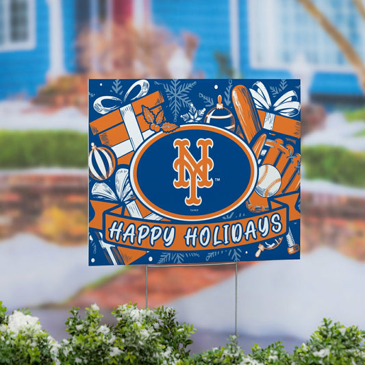 Team Sports America Classic - New York Mets Yard Sign, Holiday