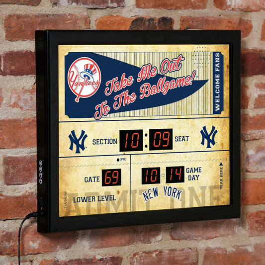 Team Sports America Recommended - Scoreboard Wall Clock, New York Yankees