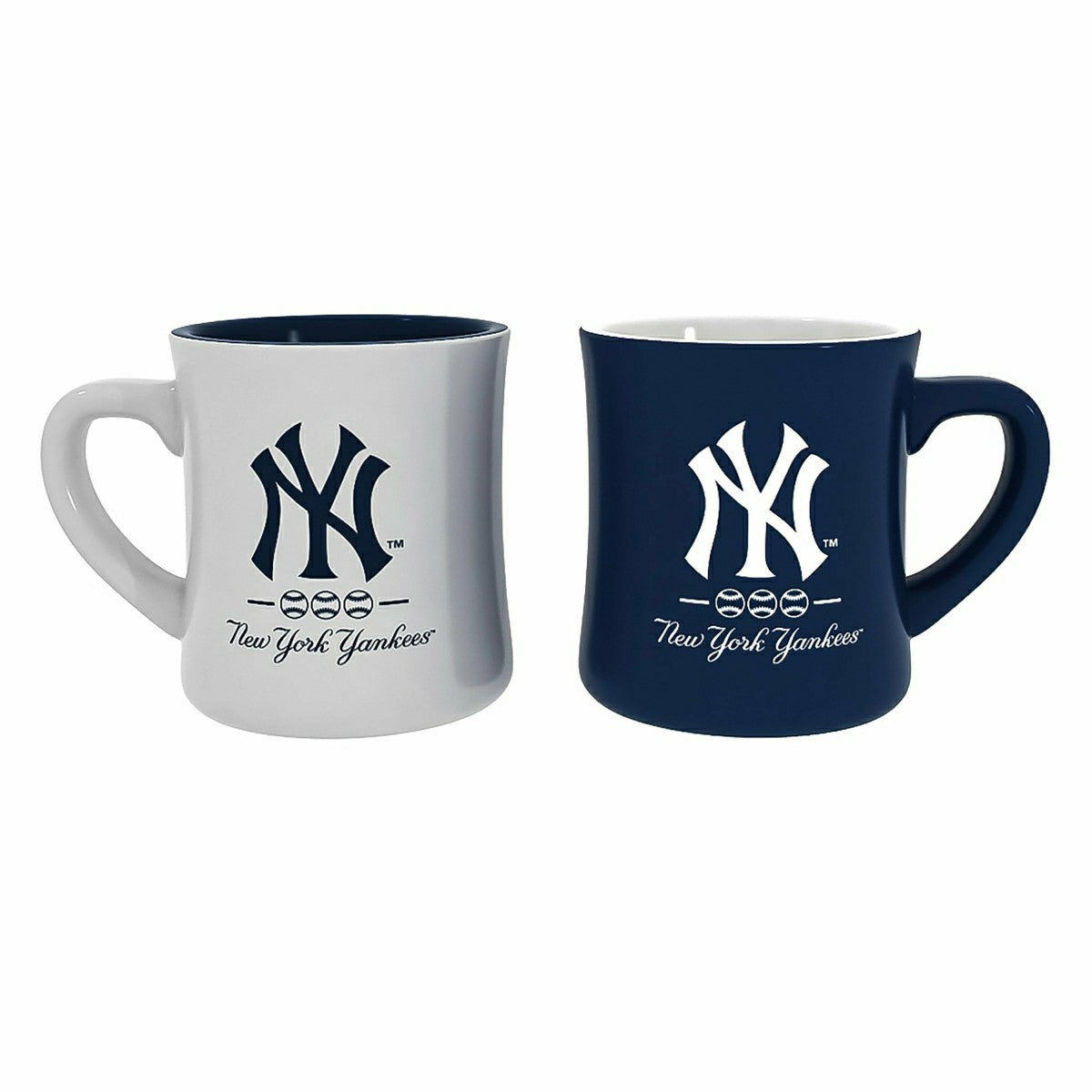 Team Sports America Essential - New York Yankees 10oz Ceramic Cup Set, 2pc