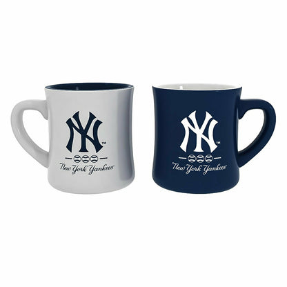 Team Sports America Essential - New York Yankees 10oz Ceramic Cup Set, 2pc