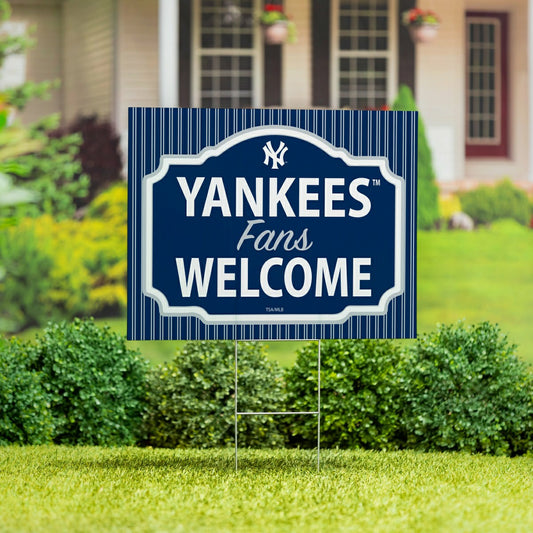 Team Sports America Value - New York Yankees Coroplast Yard Sign, "Fans Welcome"