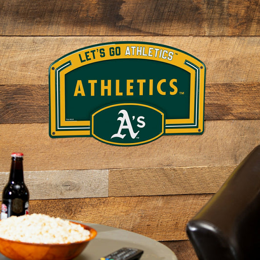 Team Sports America Classic - Athletics USA Embossed Steel Wall Sign, 11" x 17"