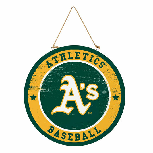 Team Sports America Value - Athletics Round Door Décor with Hanging Rope, 18x18