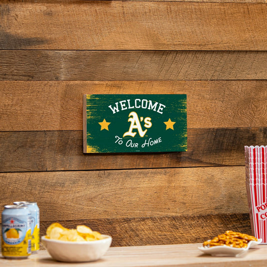Team Sports America Best Seller - Athletics Wood Wall Sign, 6x11