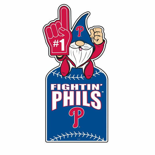 Team Sports America Everyday - Philadelphia Phillies Gnome Metal Sign 10"L x 30"H
