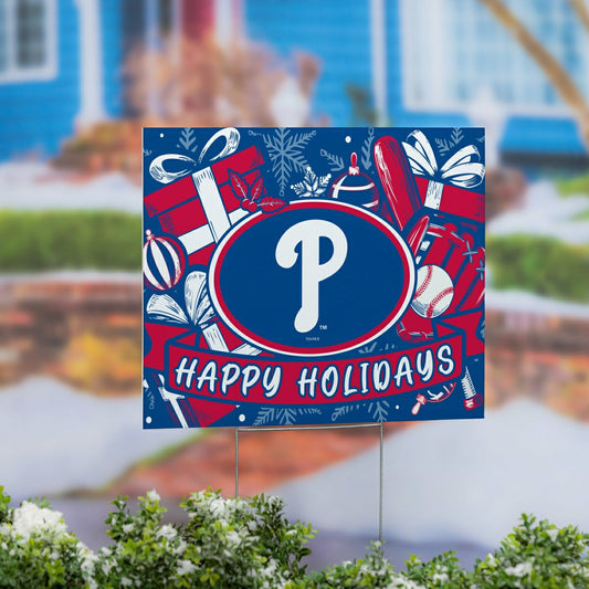 Team Sports America Exclusive - Philadelphia Phillies Yard Sign, Holiday