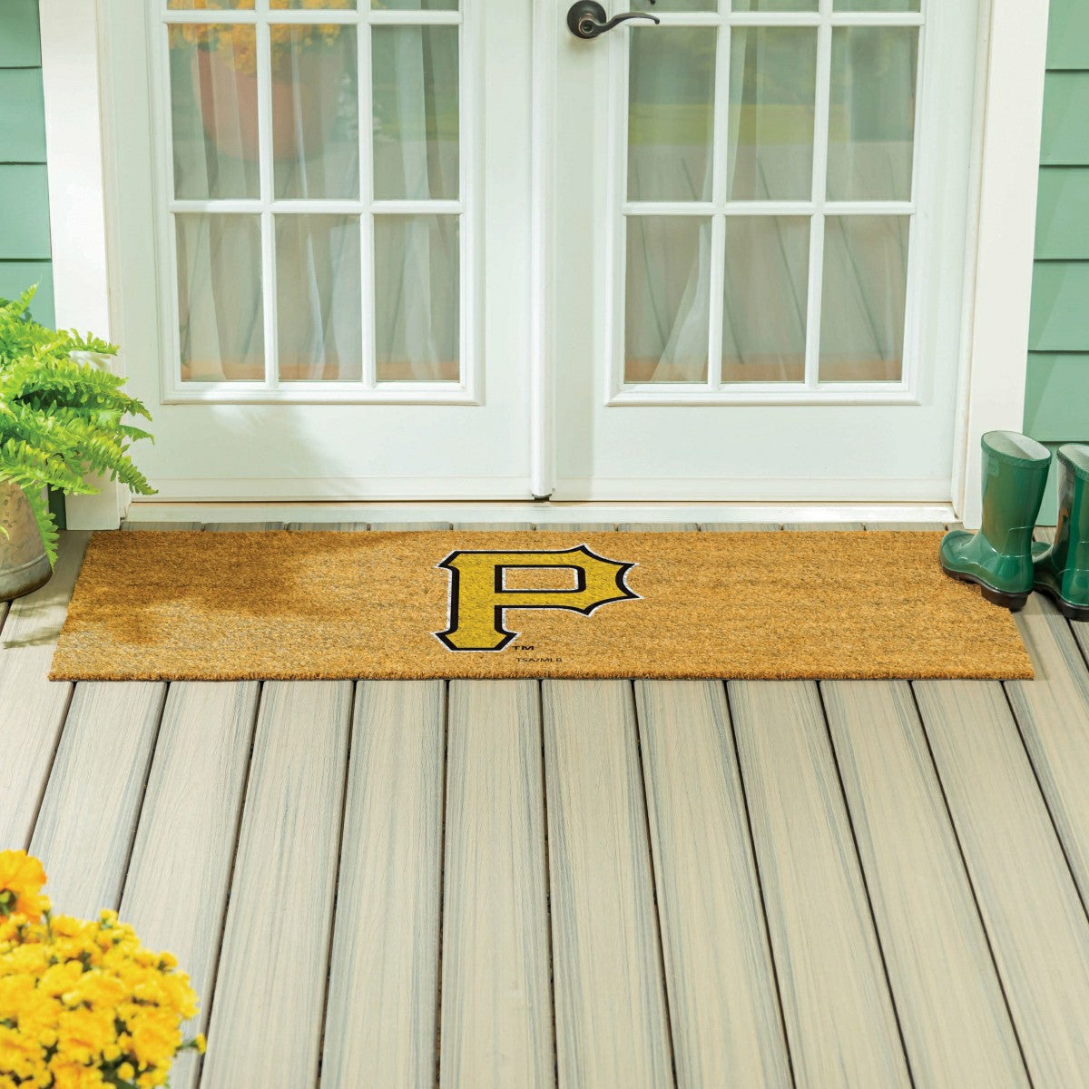 Team Sports America Recommended - Pittsburgh Pirates Extra Large Full Color Coir Mat, 60"x24"