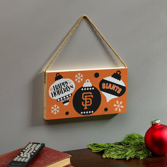 Team Sports America Essential - San Francisco Giants Holiday Wood Wall Sign, 6x11